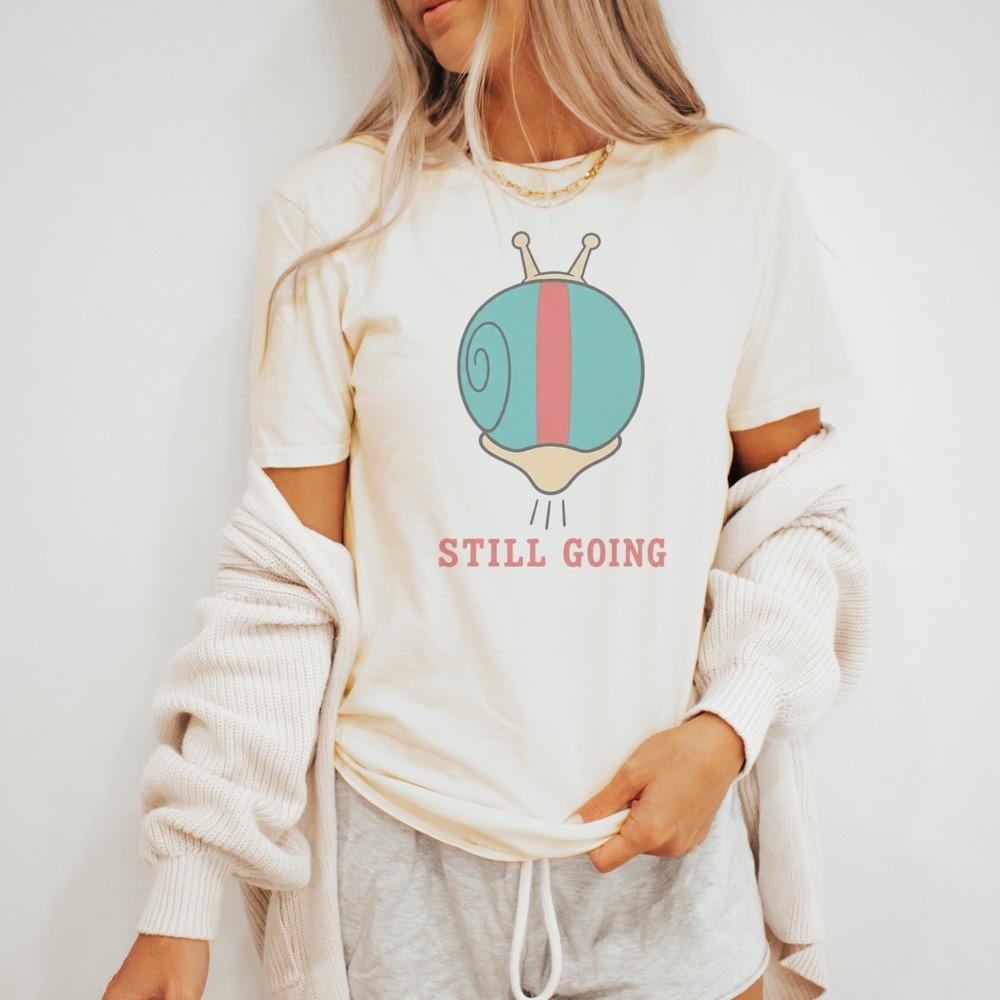 Vintage Style Snail Shirt Bold Outline Retro